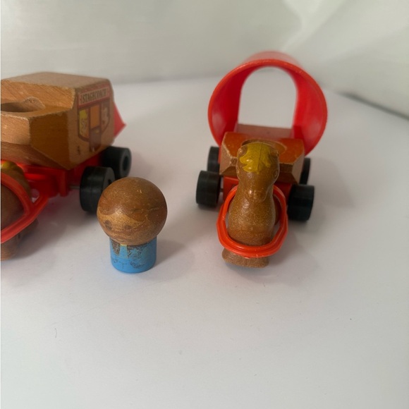 VTG Mattel Putt-Putt Frontier Junction Wood Stagecoach Horse & Buggy Person 70s - Picture 3 of 4